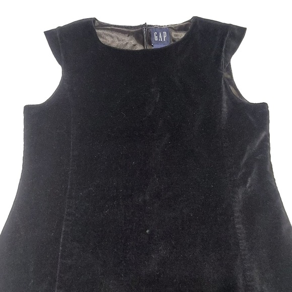 Vintage GAP Kids A-line black velvet jumper - Picture 3 of 8